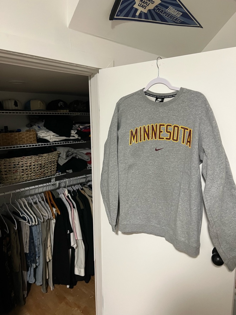 Nike Grey Minnesota Golden Gophers Crewneck